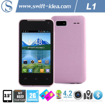3.5 Inch Mtk6572 Dual Core Android 4.2 Dual SIM 2g GSM Quad Band Mobile Phone (L1)
